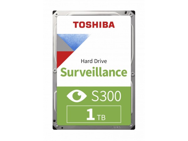 Toshiba HDD S300 Surveillance 1TB 5700rpm Sata III 64MB (D) HDWV110UZSVA