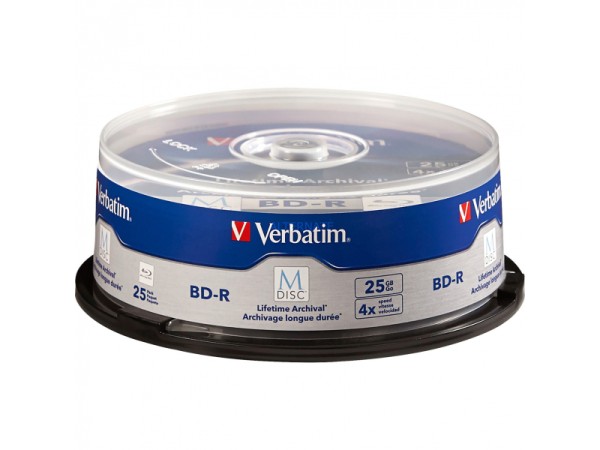 Verbatim M-DISC BD-R 25GB/1-4x Cakebox (25 Disc) - Archivmedium