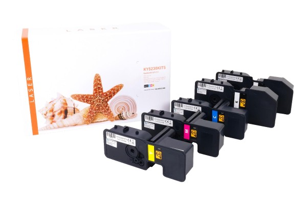 TK5230KIT5 alternativ Toner Rainbowkit Kyocera / TK5230 / BK2x2.600 / CMY2.200 Seiten