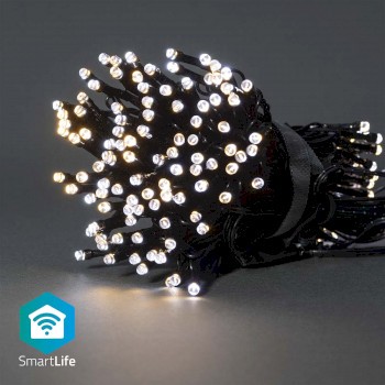 SmartLife Weihnachtsbeleuchtung | Schnur | Wi-Fi | Warm bis kühlen weiß | 100 LED's | 10.0 m | Andro