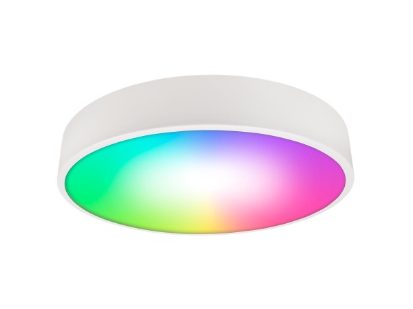 Wifi LED-Deckenleuchte McShine 35W, 4.450lm, Ø40cm, CCT+RGB, weiß